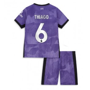 Lacne Dětský Futbalové dres Liverpool Thiago Alcantara #6 2023-24 Krátky Rukáv - Tretina (+ trenírky)